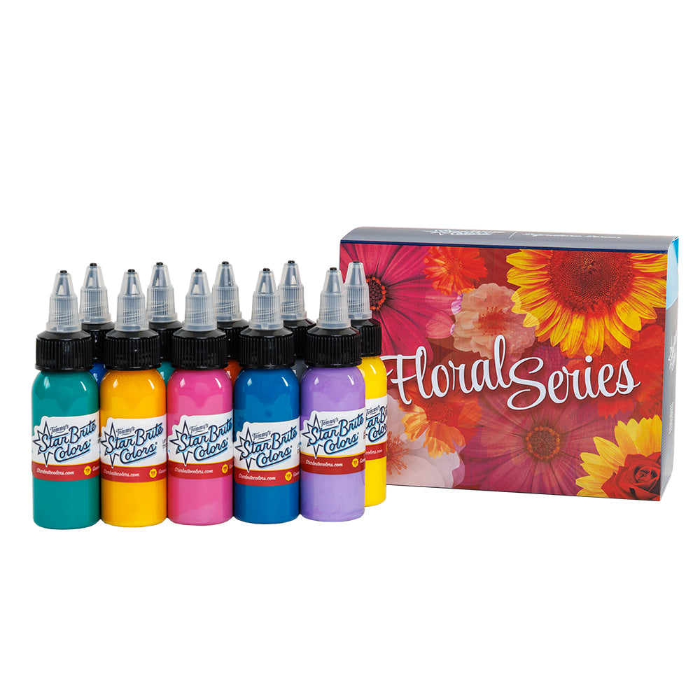 StarBrite Floral Series Tattoo Ink | 10 Vibrant Colors for Florals